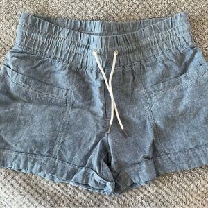 Athleta Chambray Linen Shorts